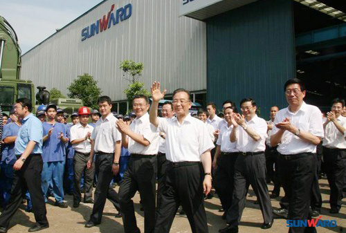 Chinese premier Wen Jiabao on a investigation in SUNWARD