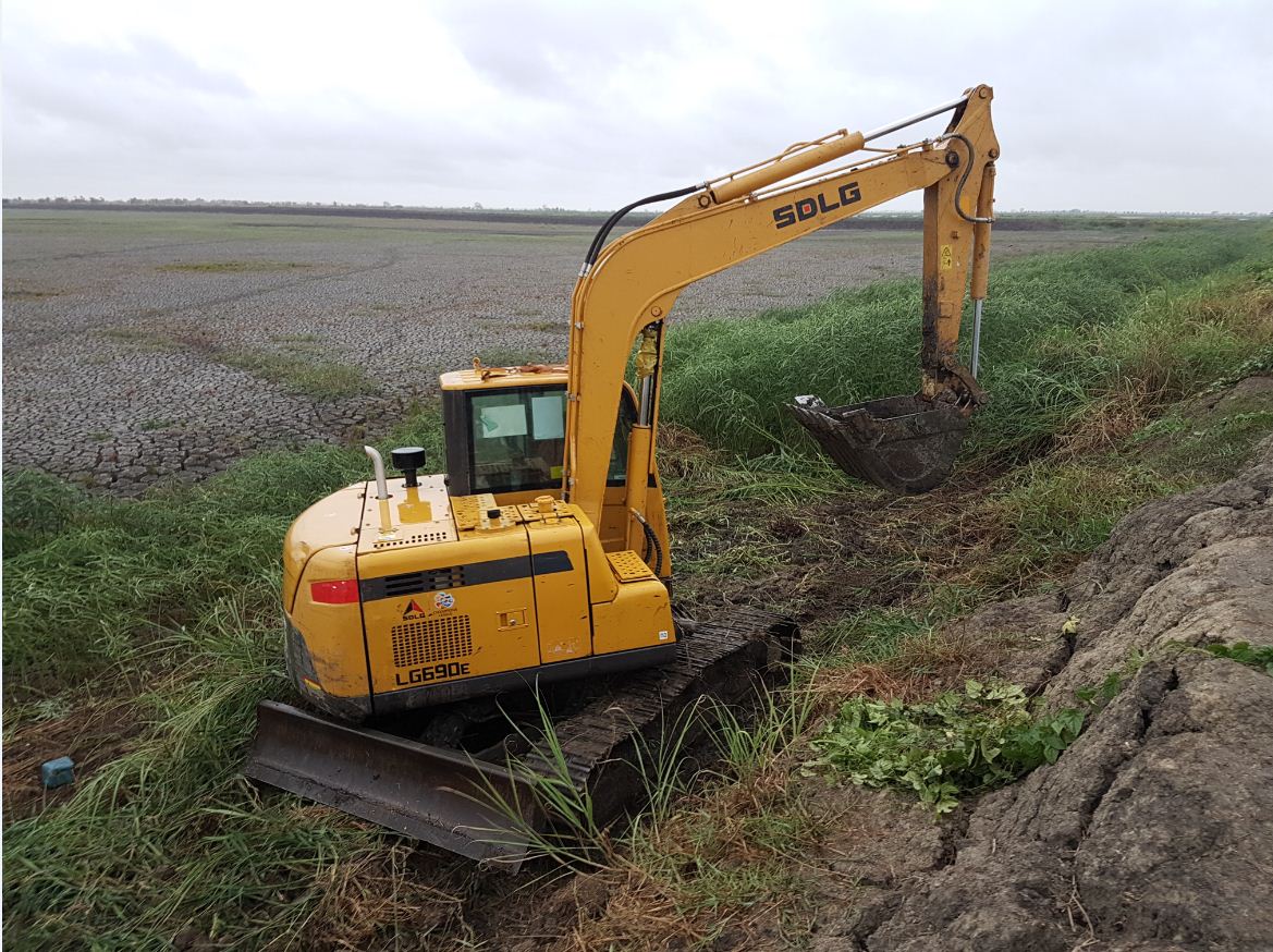 New SDLG compact excavator builds fish farm in Myanmar